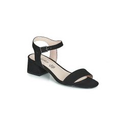 Sandały LPB Shoes PEGGY. Czarne sandały damskie marki LPB Shoes, bez wzorów, bez obcasa, bez zapięcia. Za 219,00 zł.