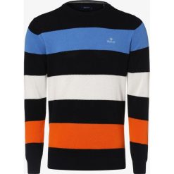 Gant - Sweter męski, niebieski. Niebieskie swetry męskie GANT, xl, bez wzorów, z dzianiny, sportowe, bez kołnierzyka, bez kaptura. Za 499,95 zł.