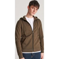 Rozpinana bluza z kapturem - Brązowy. Pomarańczowe bluzy męskie Reserved, s, z kapturem. Za 89,99 zł.