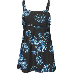 Tankini z dłuższym topem (2 części) bonprix czarny z nadrukiem. Czarne stroje kąpielowe damskie bonprix, z nadrukiem. Za 134,99 zł.