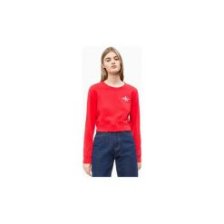 Bluzy Calvin Klein Jeans J20J210521 MONOGRAM EMBROIDERY. Czerwone bluzy damskie Calvin Klein Jeans, xs, bez wzorów, z jeansu, bez rękawów, bez kaptura. Za 214,74 zł.
