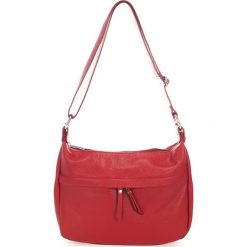 Torebki klasyczne damskie: Skórzana torebka w kolorze czerwonym – 32 x 23 x 12 cm