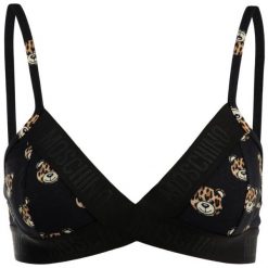 Biustonosz braletka Moschino Underwear & Swim A4650 9015. Czarne biustonosze Moschino Underwear & Swim, bez wzorów. W wyprzedaży za 229,00 zł.