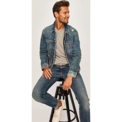 Calvin Klein Jeans - Kurtka. Niebieskie płaszcze męskie Calvin Klein Jeans, m, bez wzorów, z bawełny, krótkie, bez kaptura. W wyprzedaży za 319,90 zł.
