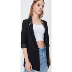 Marynarka oversize - Czarny. Czarne marynarki damskie Sinsay, s, bez wzorów. Za 69,99 zł.