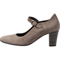 Gabor WIDE FIT Czółenka taupe. Szare czółenka damskie Gabor, bez wzorów, z weluru, bez obcasa. Za 419,00 zł.