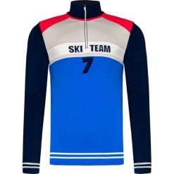 Golf NEWLAND WALKER. Niebieskie swetry męskie Newland, bez wzorów, ze skóry, sportowe, z golfem, bez kaptura. Za 620,00 zł.