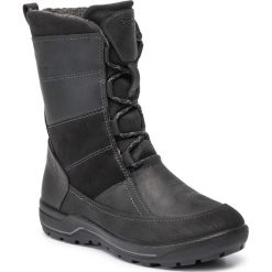 Śniegowce ECCO - Trace Lite 83216351094 Black/Black/Black. Czarne kozaki damskie ecco, na zimę, ze skóry, bez obcasa, bez zapięcia. W wyprzedaży za 589,00 zł.