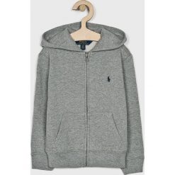 Polo Ralph Lauren - Bluza dziecięca 92-104 cm. Szare bluzy chłopięce Polo Ralph Lauren, bez wzorów, z bawełny, bez rękawów, z kapturem. Za 279,90 zł.
