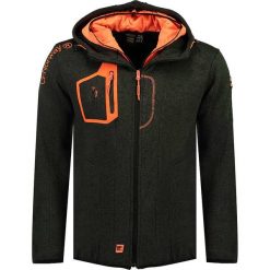 Kurtka polarowa "Usidor" w kolorze ciemnoszarym. Szare bluzy męskie xl, z polaru, z kapturem. W wyprzedaży za 169,95 zł.
