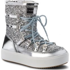 Śniegowce CHIARA FERRAGNI - 18AI-CF1762 Silver. Szare buty zimowe damskie marki Chiara Ferragni, z materiału. Za 1099,00 zł.