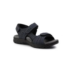 LANETTI MS17008-1. Niebieskie sandały męskie Lanetti, ze skóry ekologicznej, bez zapięcia. Za 89,99 zł.