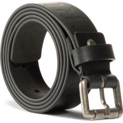 Pasek Męski TRUSSARDI JEANS - Belt Leather Maxi Logo Embossed 71L00122 K299. Czarne paski męskie Trussardi Jeans, w paski, z jeansu. W wyprzedaży za 189,00 zł.