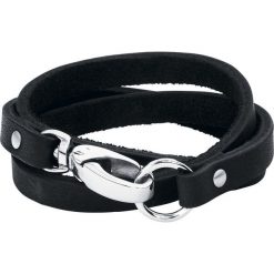 Black Leather Bracelet Bransoletka skórzana czarny. Czarne bransoletki męskie Black Leather Bracelet, ze stali. Za 74,90 zł.