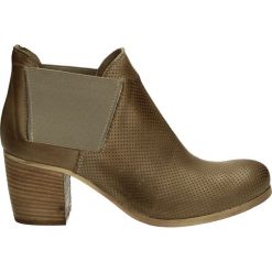 Botki damskie na zamek: Botki - 8 VIT TAUPE