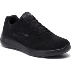 Sportowe Skechers GO WALK MAX - EVALUATE 54619BBK. Czarne buty sportowe męskie Skechers, ze skóry, bez zapięcia. Za 249,99 zł.