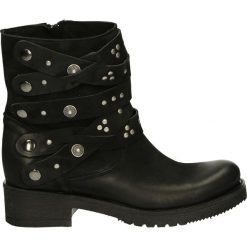 Botki - 2369 NAB NERO. Żółte botki damskie skórzane marki Venezia. Za 279,00 zł.