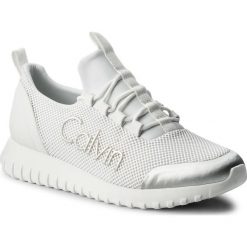 Sneakersy CALVIN KLEIN JEANS - Ron S0506 White/Silver. Białe półbuty męskie Calvin Klein Jeans, na co dzień, bez wzorów, z jeansu, bez zapięcia. Za 519,90 zł.