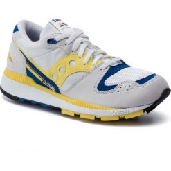 Buty SAUCONY - Azura S70437-1 White/Yellow/Blue. Białe buty sportowe męskie Saucony, ze skóry ekologicznej, bez zapięcia, do biegania. Za 449,00 zł.