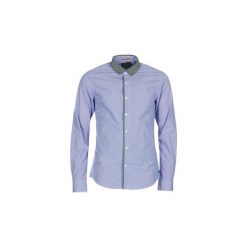 Koszule z długim rękawem Scotch Soda JILLA. Niebieskie koszule męskie Scotch & Soda, s, bez wzorów, bez kołnierzyka, z długim rękawem. Za 399,20 zł.