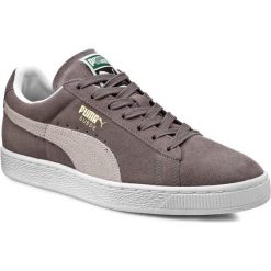 Sneakersy PUMA - Suede Classic + 352634 66 Steeple Gray/White. Szare półbuty damskie Puma, na co dzień, bez wzorów, ze skóry, klasyczne, bez obcasa, bez zapięcia. W wyprzedaży za 209,99 zł.