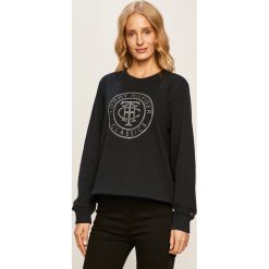 Tommy Hilfiger - Bluza. Niebieskie bluzy damskie TOMMY HILFIGER, s, z aplikacjami, z bawełny, bez rękawów, bez kaptura. W wyprzedaży za 359,90 zł.