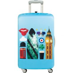 Pokrowiec na walizkę LOQI Hey London. Niebieskie walizki LOQI, bez wzorów, z elastanu. Za 114,00 zł.