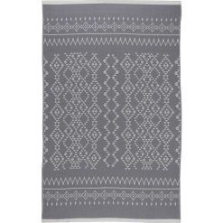 Chusty damskie: Chusta hammam w kolorze szarym – 180 x 100 cm
