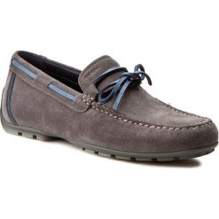 Mokasyny GEOX - U Monet A U7244A 02285 C9A4R Anthracite/Dk Royal. Szare mokasyny męskie Geox, ze skóry, klasyczne. W wyprzedaży za 239,00 zł.