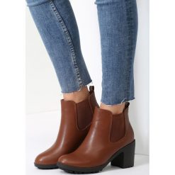 Botki damskie: Camelowe Botki Giraffe