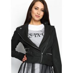 Szara Ramoneska Pure Fashion. Szare kurtki damskie marki Born2be, xl, bez wzorów, bez kaptura. Za 169,99 zł.
