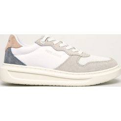 Pepe Jeans - Buty Abbey Sweet. Białe buty sportowe damskie Pepe Jeans, bez wzorów, z jeansu, sportowe. Za 349,90 zł.