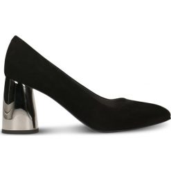Czółenka HARUMI. Czarne buty ślubne damskie marki Gino Rossi, ze skóry, na słupku. Za 249,90 zł.
