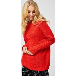 Sweter o wyraźnym splocie. Swetry damskie Moodo, xs, bez wzorów, ze splotem, bez rękawów, bez kaptura. Za 49,99 zł.