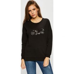 Silvian Heach - Bluza. Czarne bluzy damskie Silvian Heach, s, z nadrukiem, z bawełny, bez rękawów, bez kaptura. W wyprzedaży za 139,90 zł.
