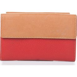 Portfele damskie: Skórzany portfel w kolorze czerwonym – 16,5 x 11 x 3,5 cm