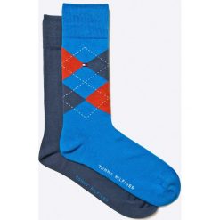 Tommy Hilfiger - Skarpety (2-pack). Niebieskie skarpetki męskie TOMMY HILFIGER, bez wzorów, z elastanu. W wyprzedaży za 47,90 zł.