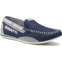 Mokasyny BUGATTI - 321-73460-6900-4100 Dark Blue. Niebieskie mokasyny męskie Bugatti, z materiału. W wyprzedaży za 199,00 zł.