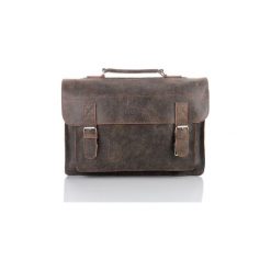 Jasno brązowa skórzana torba męska na ramię aktówka do pracy. Pomarańczowe torby męskie skórzane marki Paolo Peruzzi, w paski, ze skóry, eleganckie. Za 299,00 zł.