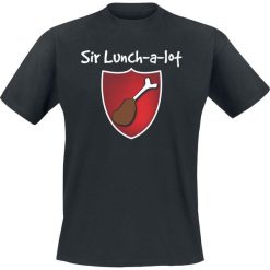 Sir Lunch-a-lot T-Shirt czarny. Czarne t-shirty męskie Sir Lunch-a-lot, xl, bez wzorów, bez kołnierzyka. Za 62,90 zł.
