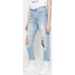 Vero Moda - Jeansy. Niebieskie jeansy damskie marki Vero Moda, z podwyższonym stanem. W wyprzedaży za 99,90 zł.