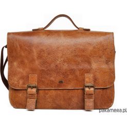 Teczka torba na ramię JAZZY WANTED 24 brąz. Brązowe torby męskie skórzane marki Pakamera, bez wzorów, ze skóry, na ramię. Za 445,00 zł.