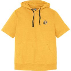 Bluza z kapturem, krótki rękaw bonprix żółty. Żółte bluzy męskie bonprix, s, z nadrukiem, z kapturem, z krótkim rękawem, krótkie, z kapturem. Za 74,99 zł.