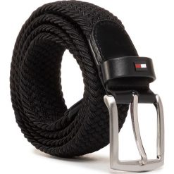 Pasek Męski TOMMY JEANS - Dentone Elastic 3.5 AM0AM05883 BDS. Czarne paski męskie Tommy Jeans, w paski, z jeansu. W wyprzedaży za 179,00 zł.