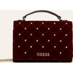 Guess Jeans - Portfel. Brązowe portfele damskie Guess Jeans, w paski, z poliesteru. W wyprzedaży za 229,90 zł.