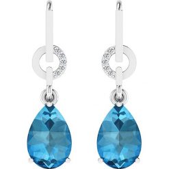 Złote kolczyki-wkrętki z diamentami i syntetycznymi topazami. Szare kolczyki damskie Art of Diamond & Co., z topazem, złote. W wyprzedaży za 448,95 zł.