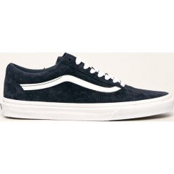 Vans - Tenisówki skórzane Old Skool. Niebieskie trampki męskie Vans, bez wzorów, ze skóry, na sznurówki. W wyprzedaży za 239,90 zł.