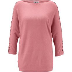 Sweter w kolorze szaroróżowym. Różowe swetry damskie Heine, bez wzorów, bez rękawów, bez kaptura. W wyprzedaży za 85,95 zł.