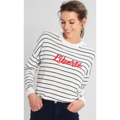 Swetry klasyczne damskie: Whistles LIBERTE EMBROIDERED STRIPE Sweter white