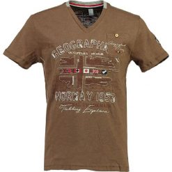 T-shirty męskie z nadrukiem: Koszulka „Jouri” w kolorze szarobrązowym